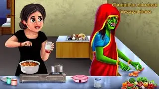 Bhootni ne bnaya khana 😶 stories in Hindi Urdu|| horror cartoon stories