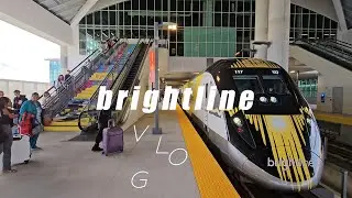 Ride BRIGHTLINE with me! America's newest high-speed train.  /ORLANDO to MIAMI/  VLOG /// PART I