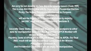 Nigeria 2019 Presidential Result plan by Top Cabal