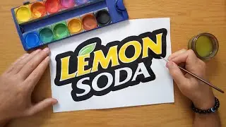 How to draw the LEMON SODA logo - Come disegnare il logo di LEMON SODA