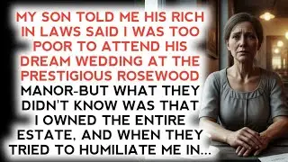 MY SON TOLD ME HIS RICH IN LAWS SAID I WAS TOO POOR TO ATTEND HIS DREAM WEDDING AT THE PRESTIGIOU...