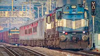Hard Acceleration By ABR Twins Alco Locomotives With Delhi-Ahmedabad Ashram Express Indian Railways