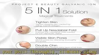 Project E Beauty Portable Wireless Galvanic Roller Beauty Facial Skin Care Spa Salon Anti Aging Mas
