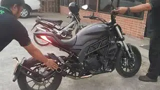 benelli 502 c exhaust