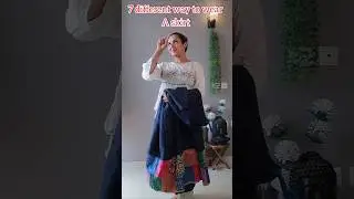 1 skirt styling 7 different ways 🌼 #short #shorts #shortvideo