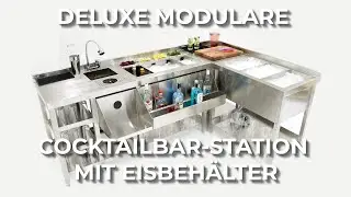 Modulare Deluxe-Cocktailbar-Station mit Eisbrunnen
