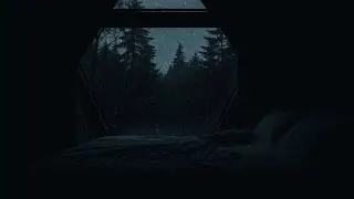 Rain Sounds for Sleeping 🌙 | Night Rain on Window with Occasional Thunder