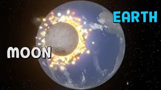 🌙Moon VS Earth🌎 | Collision Animation - Universe Sandbox