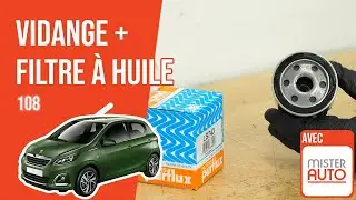 Vidange et changement du filtre à huile Peugeot 108 1.0 VTi 🛢