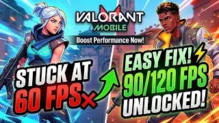 Valorant Mobile 60fps stuck problem solve 90fps/120fps🔧👌.