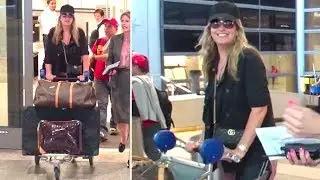 Pregnant Cat Deeley Is Due Any Day But Still Pushes Her Own Luggage At LAX
