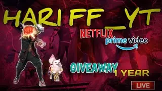 FREE FIRE LIVE Amazon prime& Netflix giveaway