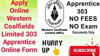 Apply WCL latest vacancy out 303  post Apprentice Online  All over India Vacancy  2020