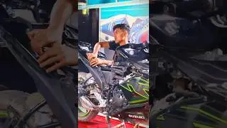 2nd free service motorcycle suzuki gixxer sf 155cc bike service review #suzukigixxersf #shorts