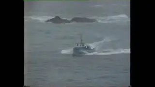 Boats coming into Kaingaroa Harbour, Chatham Islands, 1993
