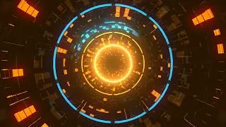 4K Abstract Sci-Fi Tunnel VJ Motion Background || Neon Light Tunnel Free VJ Loops || 4K VJ Loops