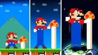 Mario GROWING UP Height with every Mushroom Powerups | Game Up