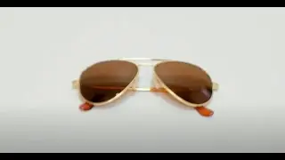 Randolph Sunglasses Model- Concorde; CR052 Color-23k Gold/Polarized American Tan Lenses
