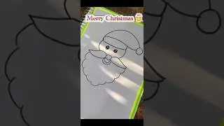 🎅Easy Santa Claus drawing❄️🎶 #ytshorts #christmas #viral