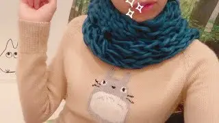 簡単!!指で編むマフラー☆ダイソー(100均)の極太毛糸で☆