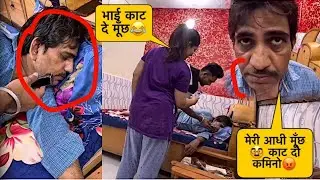 सोते हुए, पापा की आधी मूँछ उड़ा डाली🤣🤣 || Prank onmy angry Dad||@tabishdiaries590