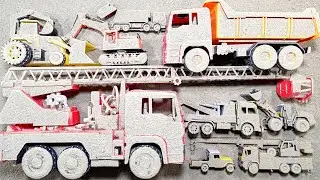 Temukan Mobil Mainan Terkubur dan Membersihkan Truk Pemadam Besar, Truk Besar Dumptruk, Excavator
