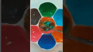 Blue+green+orangemix making new colour 🪇short#video#