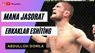 ABDULLOH DOMLA - MUSULMON E'RKAK QO‘RQOQ BOLMAYDI! ALBATTA ESHITING ! DINIMIZ SHIJOAT JASORAT DINI!