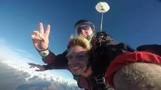 New Zealand. skydive over mount Cook high altitude 16500 feet.  myself as instructor