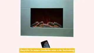 Syntrox Germany Wandkamin mit Fernbedienung Silber WK1800WS