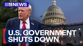 U.S. government shuts down after lawmakers fail to reach agreement | 9 News Australia