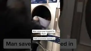 man saves buddy stuck in washing machine #washingmachine #gigachad #funnydays