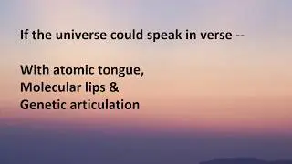 A Poetic Science