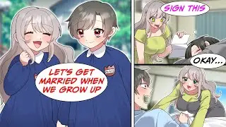 [Manga Dub] My childhood friend makes me sign marriage papers when i was drunk... [RomCom]