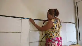 COLOCANDO FILETE DOURADO NA CABECEIRA DE ISOPOR