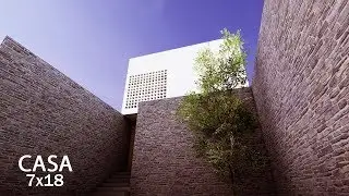 Casa de 7X18 en desnivel dos plantas | planos de casas