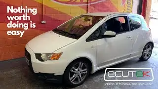 Mitsubishi Colt Ralliart fights us all the way. Ecutek Tuning with Racerom