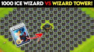 1000 Ice Wizard VS Wizard Tower Attack!