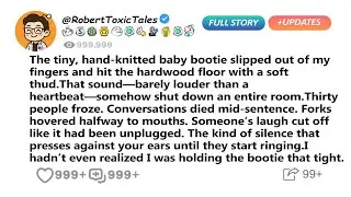 The tiny, hand-knitted baby bootie slipped out of my fingers and hit the ..- Reddit Full Story