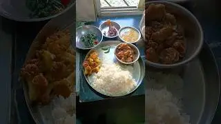 Lunch thali -5, wow khane ka maza aagaya, chicken ke sath #easykitchenrecipe1974 #shorts#food