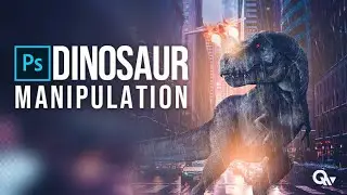 Photoshop Manipulation Speed Art | Dinosaur Invades The City