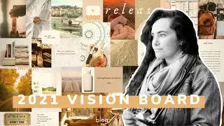 how to make a vision board! // tips, my 2021 vision board process: browsing pinterest, using canva ⚡