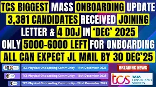 TCS MASS Onboarding Update: 3,381 Received Joining Letter! 5000 Candidates Still Left For Onboarding