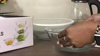 #unboxing my new set of FineDine glass mixing bowls