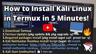 How to install kali linux for Cybersecurity | Without Root Full Guide in Hindi 🔥 | Termux 