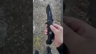 Black camping folding knife. #campingideas #campinghacks #campinglife