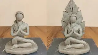 Sculpting Yoga day clay art | clay sculpting | claymodeling #clay #yogaday  #internationalyogaday