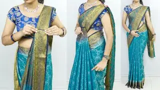 Beautiful Kanjivarm Saree draping Style For Festival & Party |saree draping Tutorial For Beginners