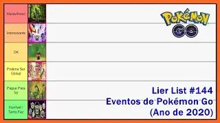 Tier List #144 - Eventos de Pok&eacute;mon Go (Ano de 2020)