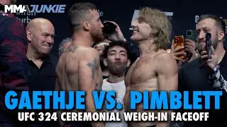 Justin Gaethje vs. Paddy Pimblett final faceoff for interim title fight | UFC 324
